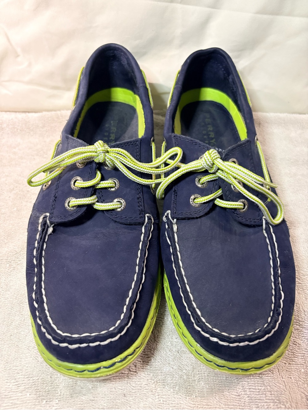 Navy and Lime Men’s Sperry